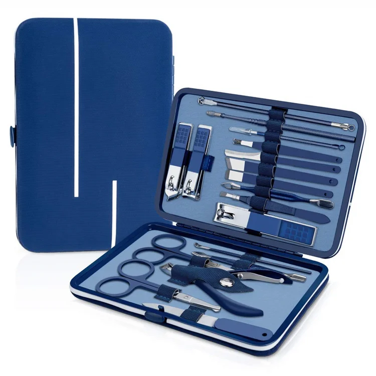 

Professional Nail Clippers Kit Pedicure Care Tools Stainless Steel Men Grooming Kit 29pcs Manicure Set for Travel Home