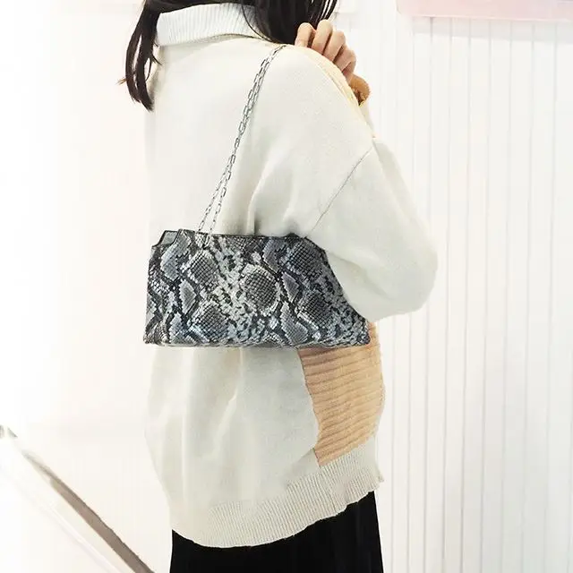 

New Summer luxury embossing snake genuine leather tote neverfull bag handbags for women ladies