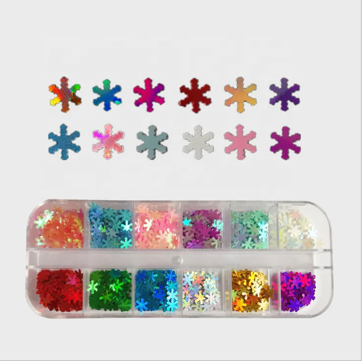 

Christmas Snowflake Shine Set Nail Decoration Stickers Nail Accessories Art Decoration, Colorful