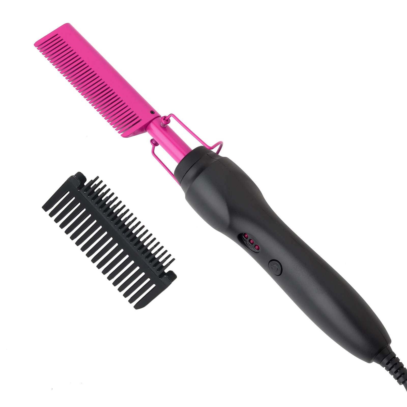 

Electric Hot Comb African Hair Brush Wholesale Pink Pressing Combs For Wig ebay hot sales Black Hair Straightener Brushes