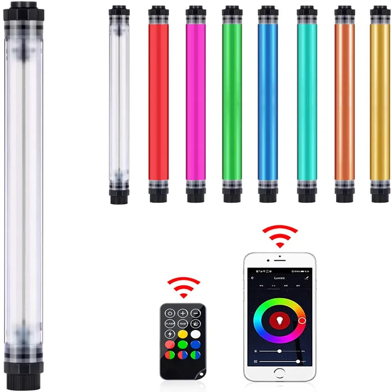 

LUXCEO P7RGB Pro 1000lm Tube LED Photography Light Wand IR Control RGB App control Full Colors Stick waterproof IP68 Video Light