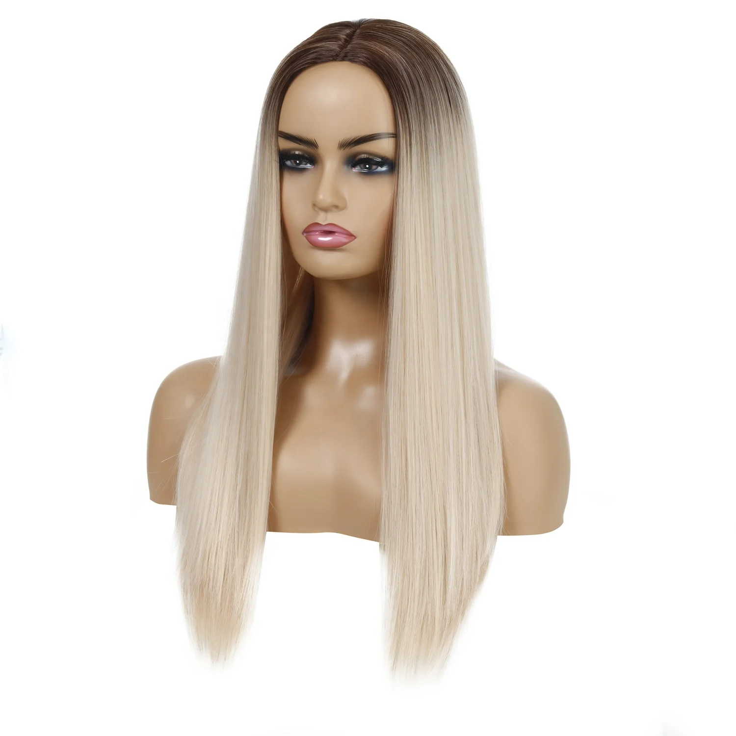 

Fashion idol weave hair noble gold synthetic hair extension for girl, As photo