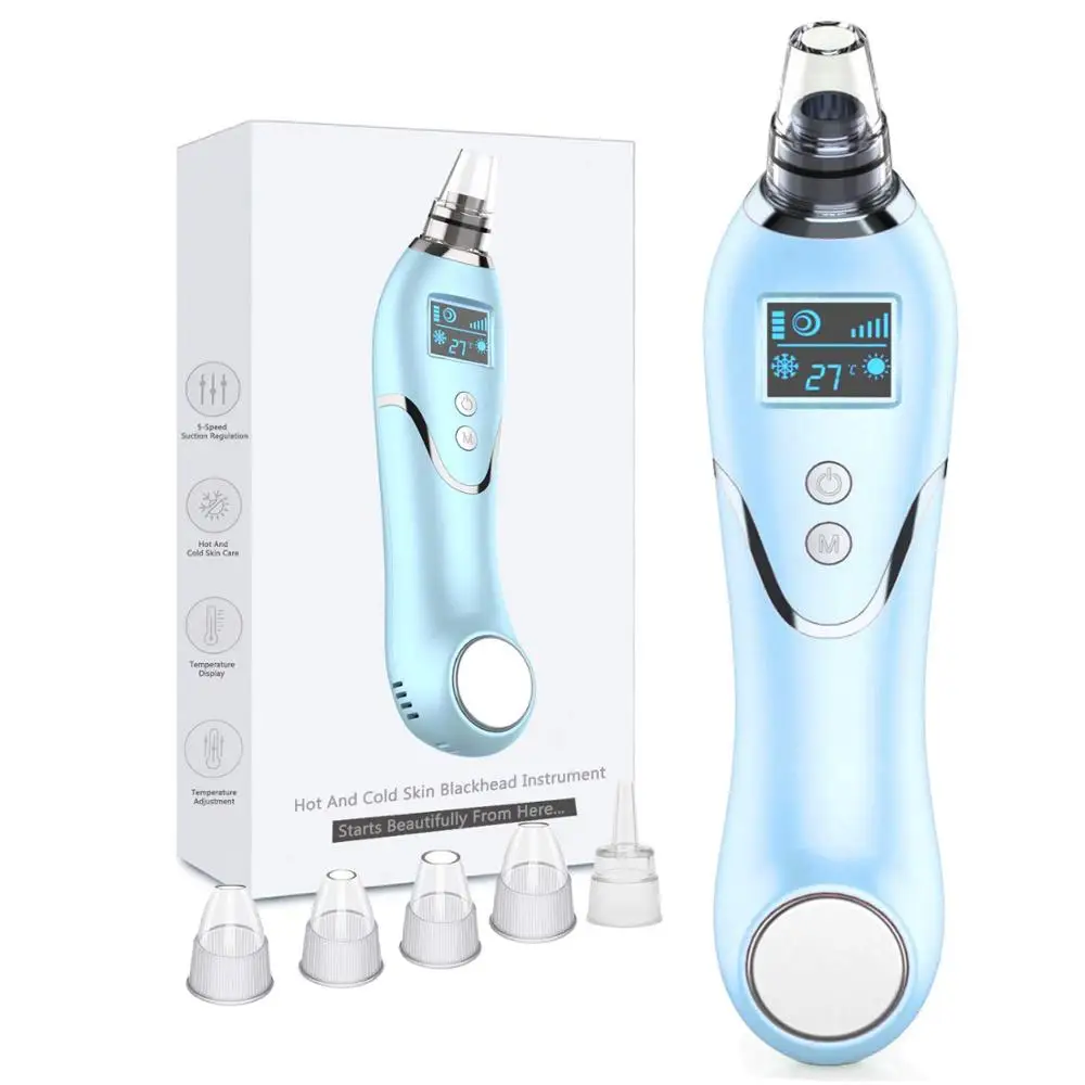 

Hot Cold Massager Electric Blackhead Removal Acne Comedone Extractor Tool Blackhead Remover Vacuum Pore Cleaner