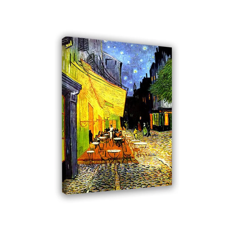 

Modern Giclee Print The Cafe Terrace on The Place Du Forum by Vincent Van Gogh Oil Painting Reproduction Wall Art Canvas Prints