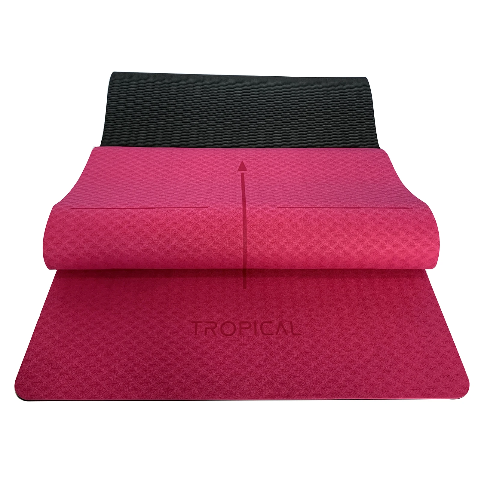 

High density TPE rubber natural custom logo print gym exercise yoga mat wholesale from guangdong, Customized color