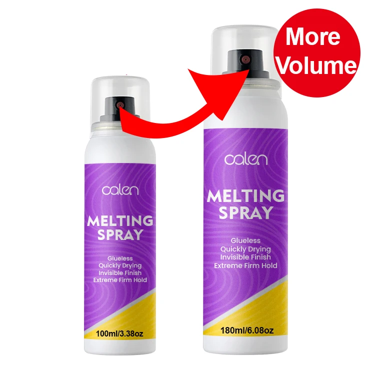 

6.34oz 180ml Private Label Aerosol Strong Hold Fast Dry Invisible Hair Holding Spray Daily Glueless Aerosol Lace Melting Spray