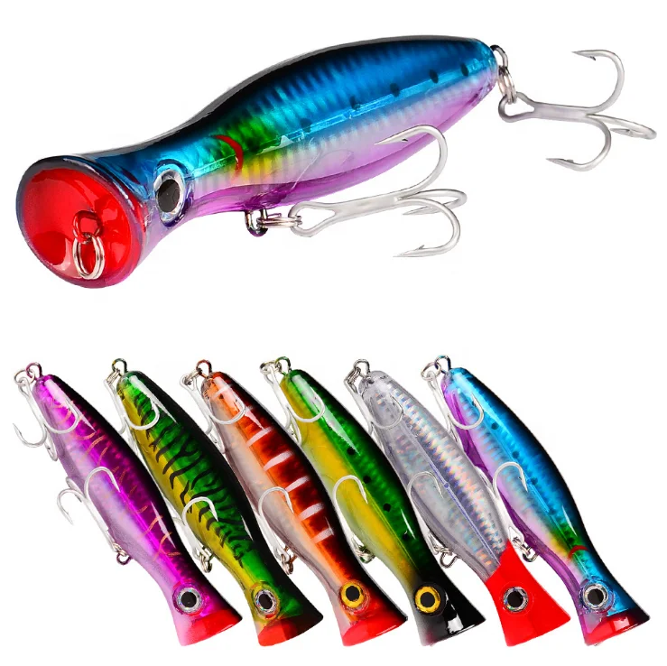 

13CM 43G Bass fishing wobblers bait Big plastic hard lure popper