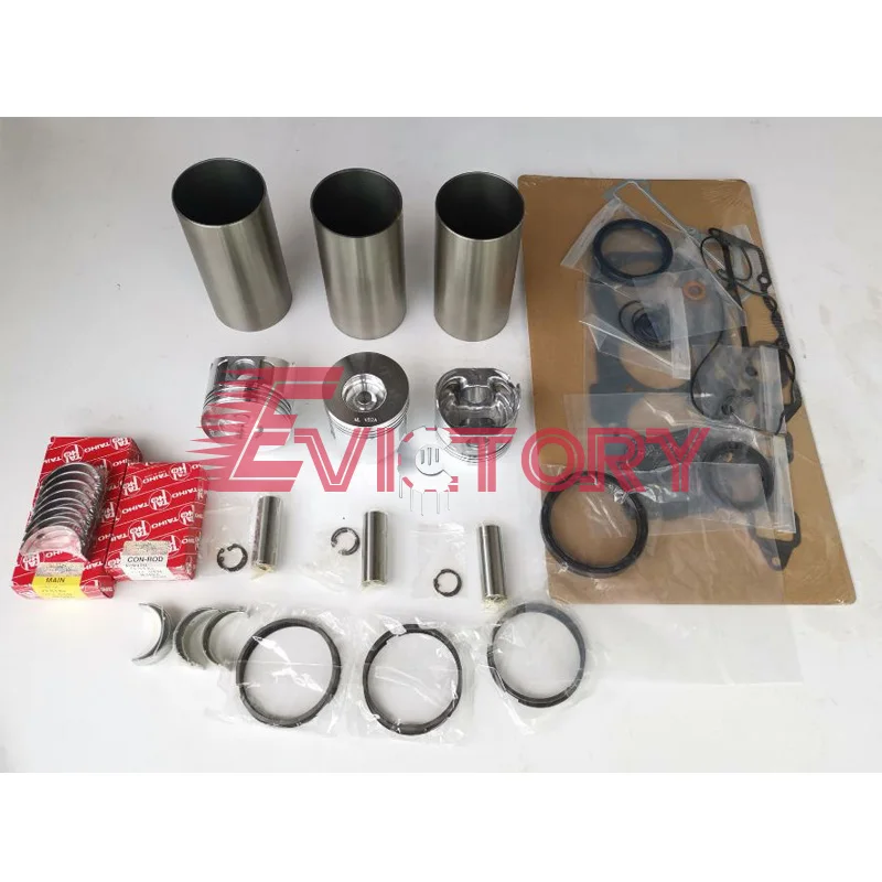 

For Yanmar 3TNV82A 3TNV82 rebuild overhaul kit piston liner bearing gasket head