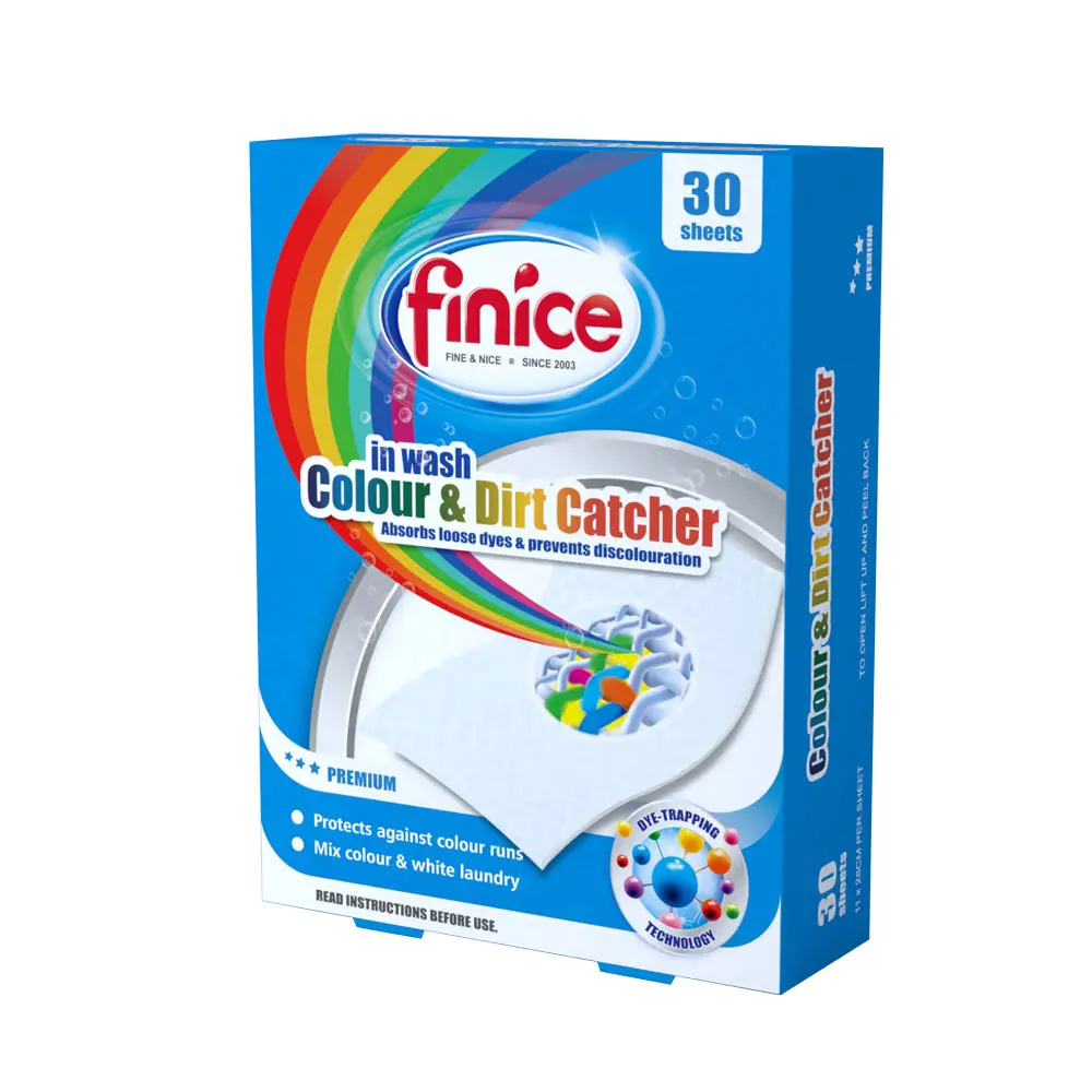 

Finice Color Nonwoven Sheets Laundry Dye Colour Catcher Color Fabric Grabber Sheets Washing Helpers