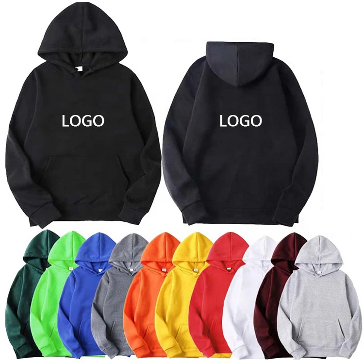 

New Fashion Men Autumn Winter Hooded Street Long Sleeve loose Solid Color Hooded Casual Blouse Fleece Tops White Hoodies, As picture