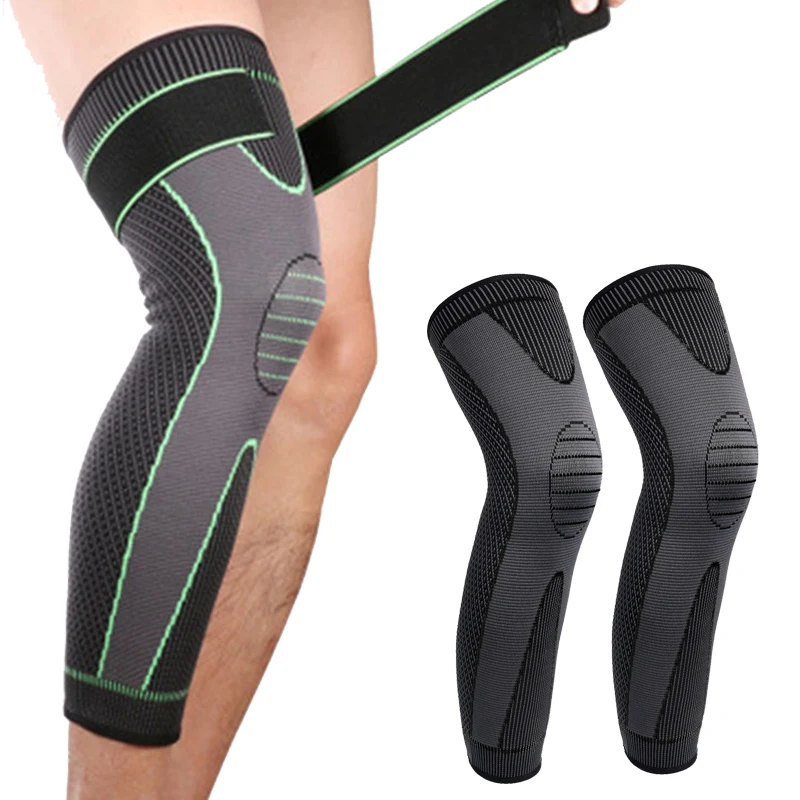 

Awesome 1PC long sleeve Knee Brace Knee Support Compression Sleeve with strap