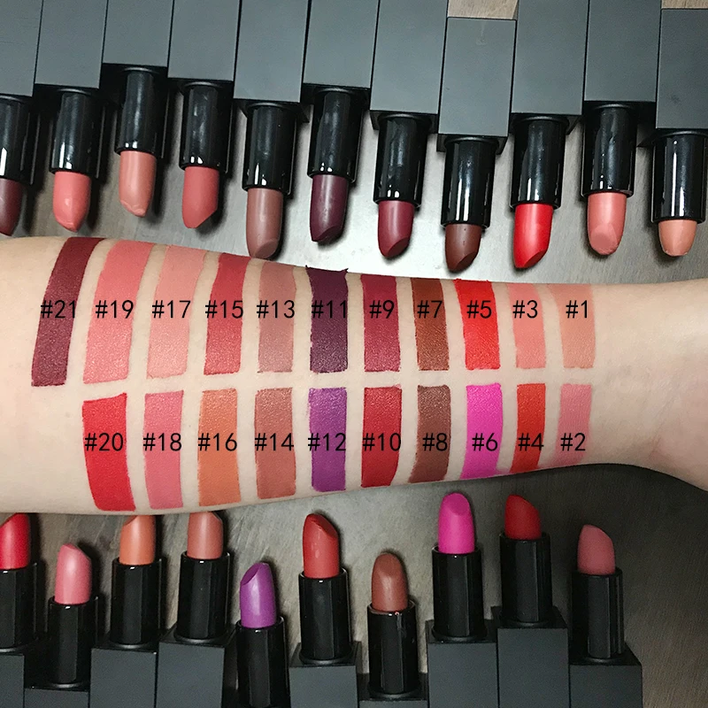 

Wholesale Make Your Own Lipstick Custom Logo Waterproof Creamy Magnet Matte Lipstick Private Label