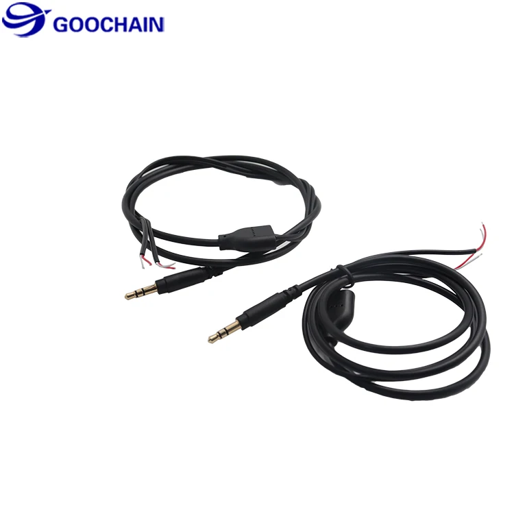 Headphone 3.5mm Plug Aux Cable Male To Y Splitter Bare Wire Stereo Jack
