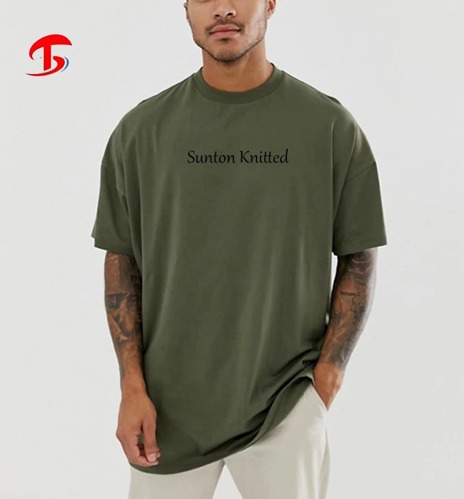 

New Style 100%Cotton Custom Plus Size Clothing Oversized Longline mens T-shirt