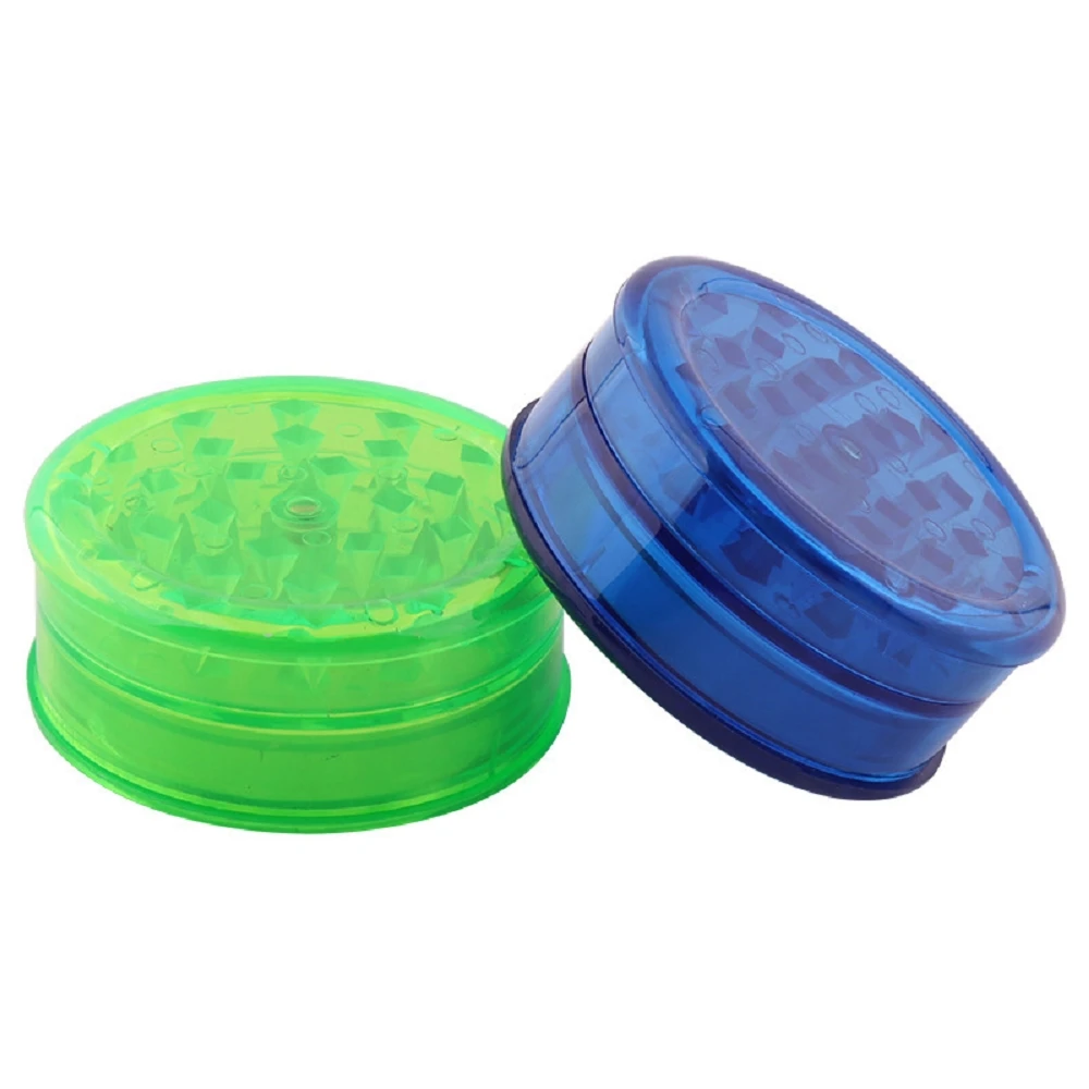 

Weed Grinder 60mm 3-layer with Storage Grass Crusher Hand Herb Grinder Plastic Spices Grinders Lighter Pipes Smoking Accessories, Mix color