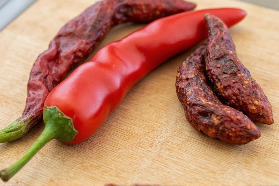 Dried Chiles in Market Display