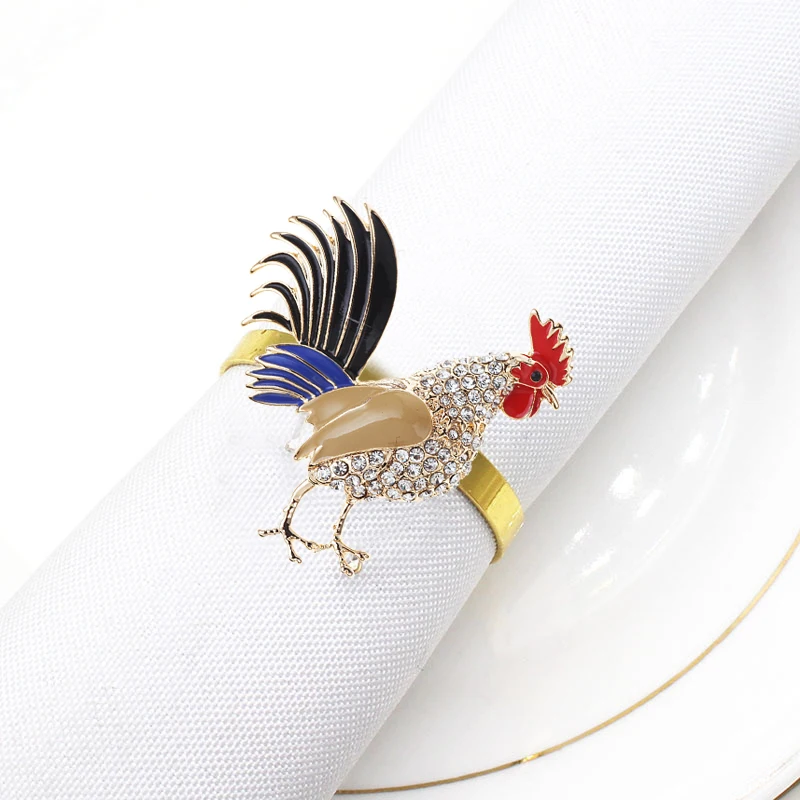 

Rooster Napkin Rings for Table Decorations Thanksgiving Napkin Holder Fall Napkin Rings for Thanksgiving Dinner Wedding HWD123