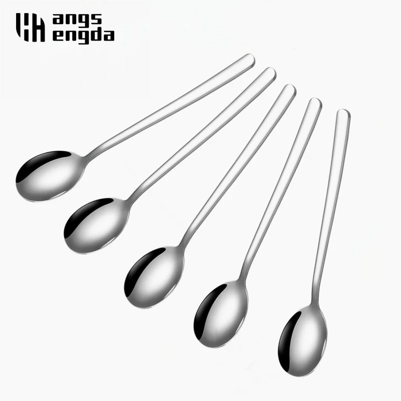 

Stainless Steel Coffee Stirring Spoon Cocktail Stirring Spoons Cutlery Kitchen Long Handle Teaspoon Ice Cream Honey Spoon set