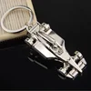 Shiny nickle plating zinc alloy custom metal 3D car keychain for F1 game