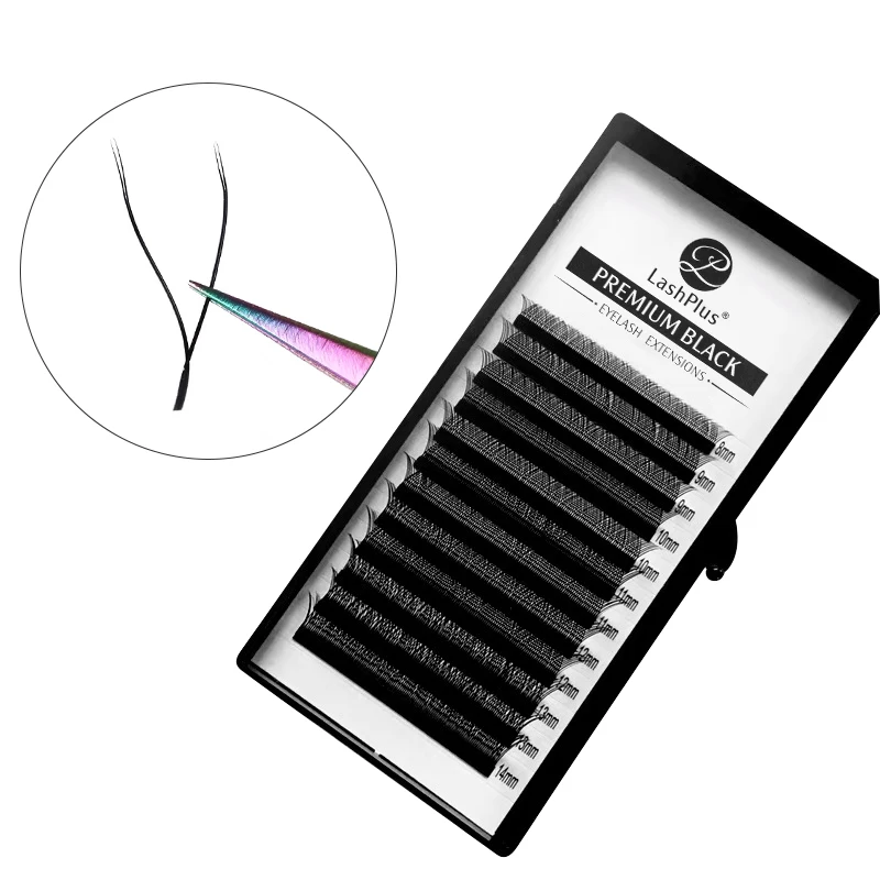 

LashPlus wholesale fast dispatch 0.07mm YY volumen eyelash extensions mink yy D curl eyelashes