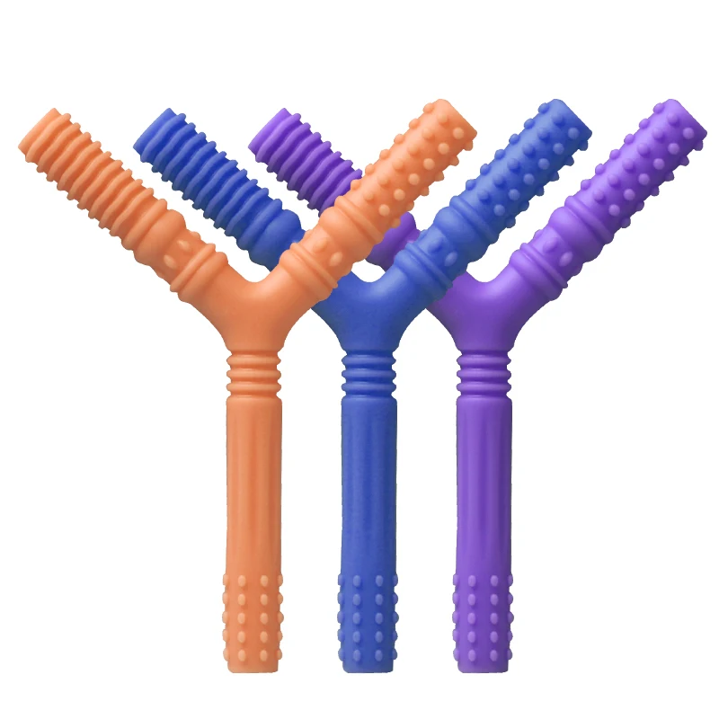

Hot Selling New Silicone Baby Teether Fashion Custom Latest Funny Feature Silicone Teether Toy for Kids, 8 colors