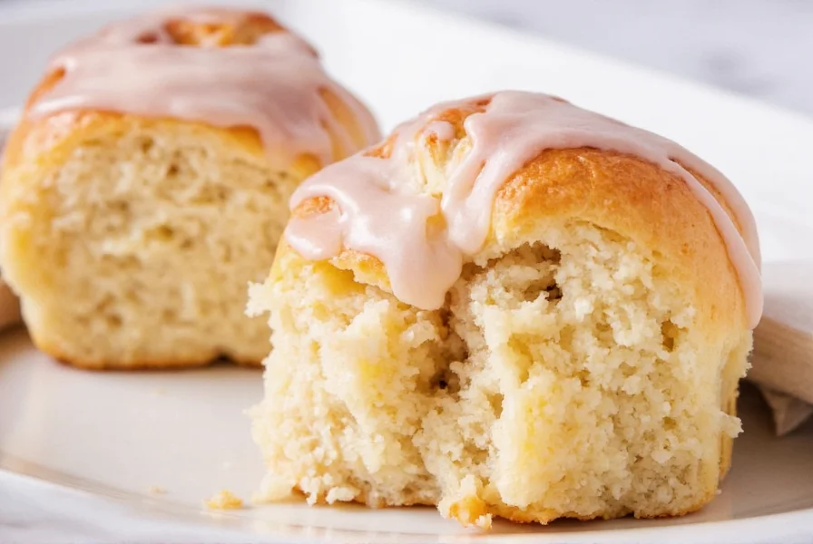 Zimtschnecken in Gusseisenpfanne mit glänzender Glasur