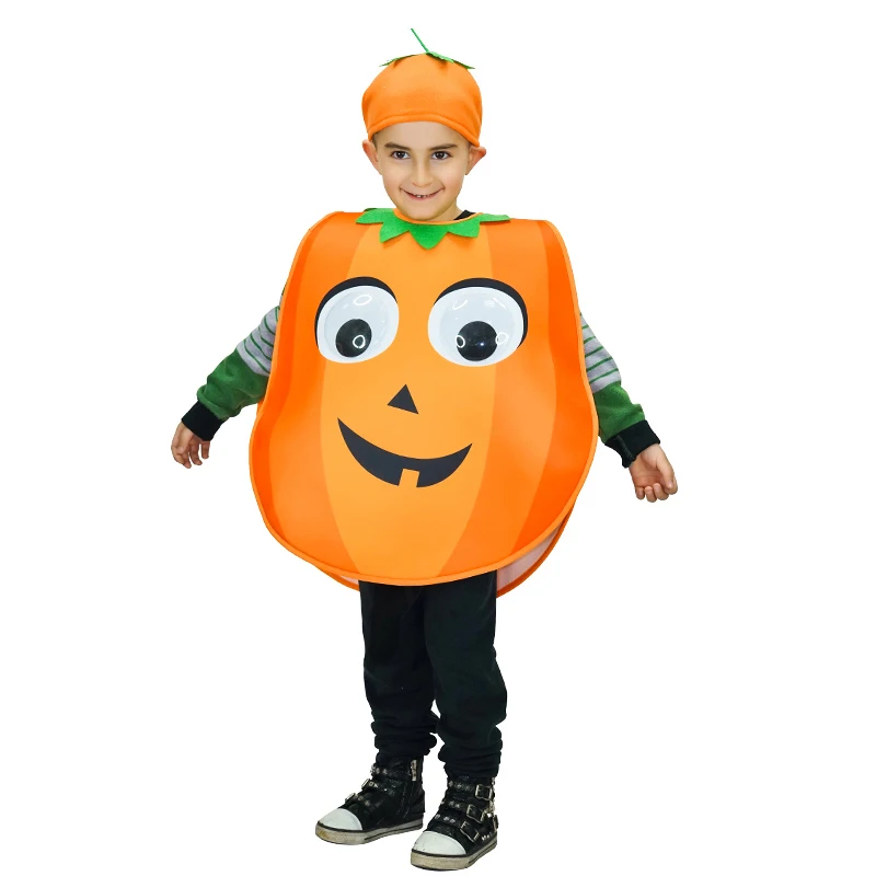 

Kids Pumpkin Costume Halloween Carnival Party Fancy Dress Cute Pumpkin Costume For Children