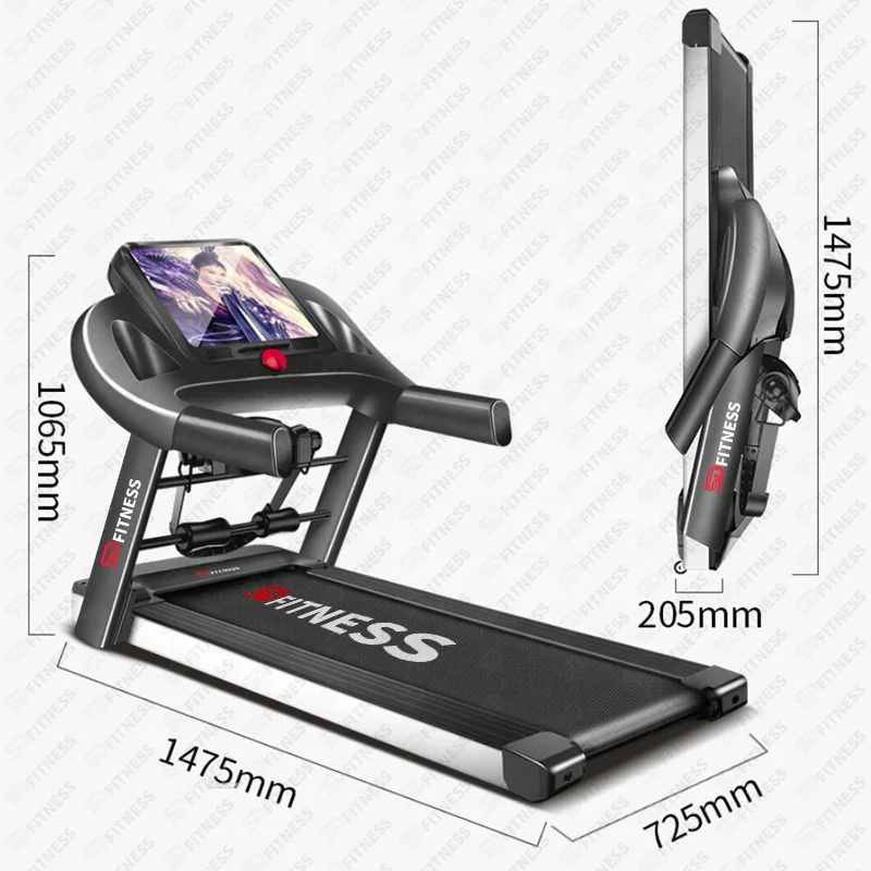 

SD-TS5 Wholesales gym equipment electric 2.5hp treadmills price for home use, Black