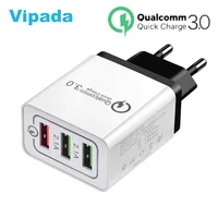 

BK372 3 Ports Fast Charger QC 3.0 USB Charger Dual 2.1A EU / US Plug Multi Charger Adapter Mobile Phone Charger