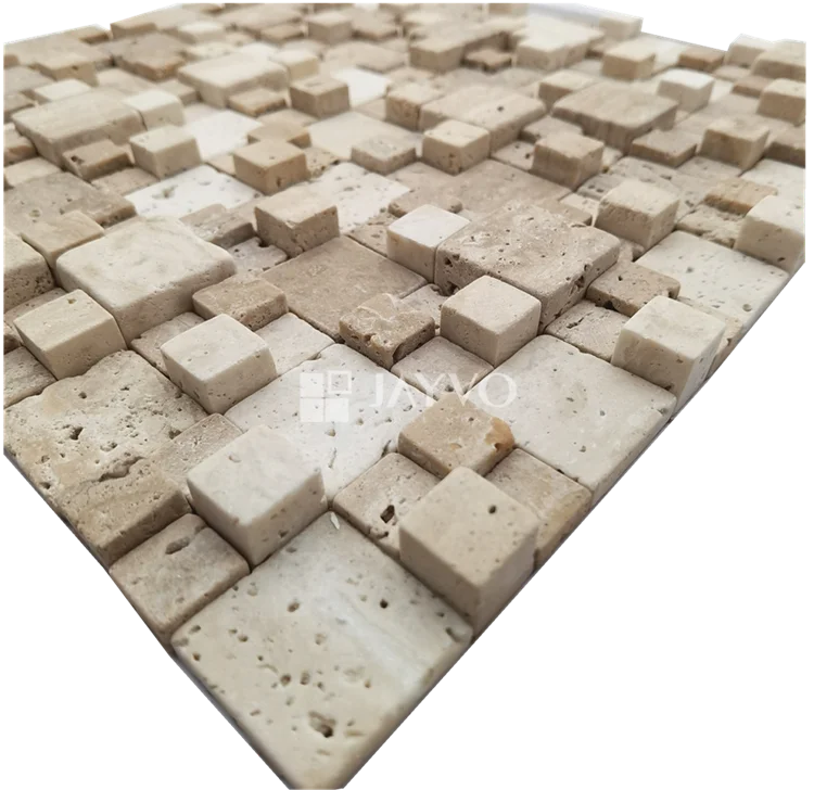 Golden select mosaic wall tile Yellow Beige Color 3D Marble Mosaic Tiles For Craft Kitchen Backsplash Wall