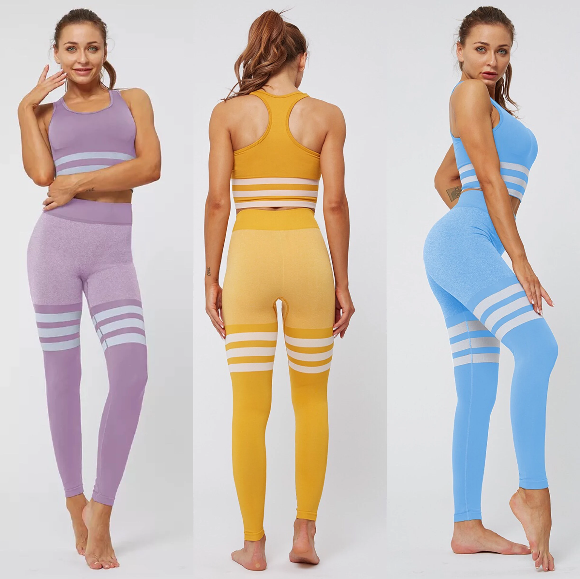 

BBLXF6088 2 piece suit high waist fitness wear moisture yoga set high quality yoga wear