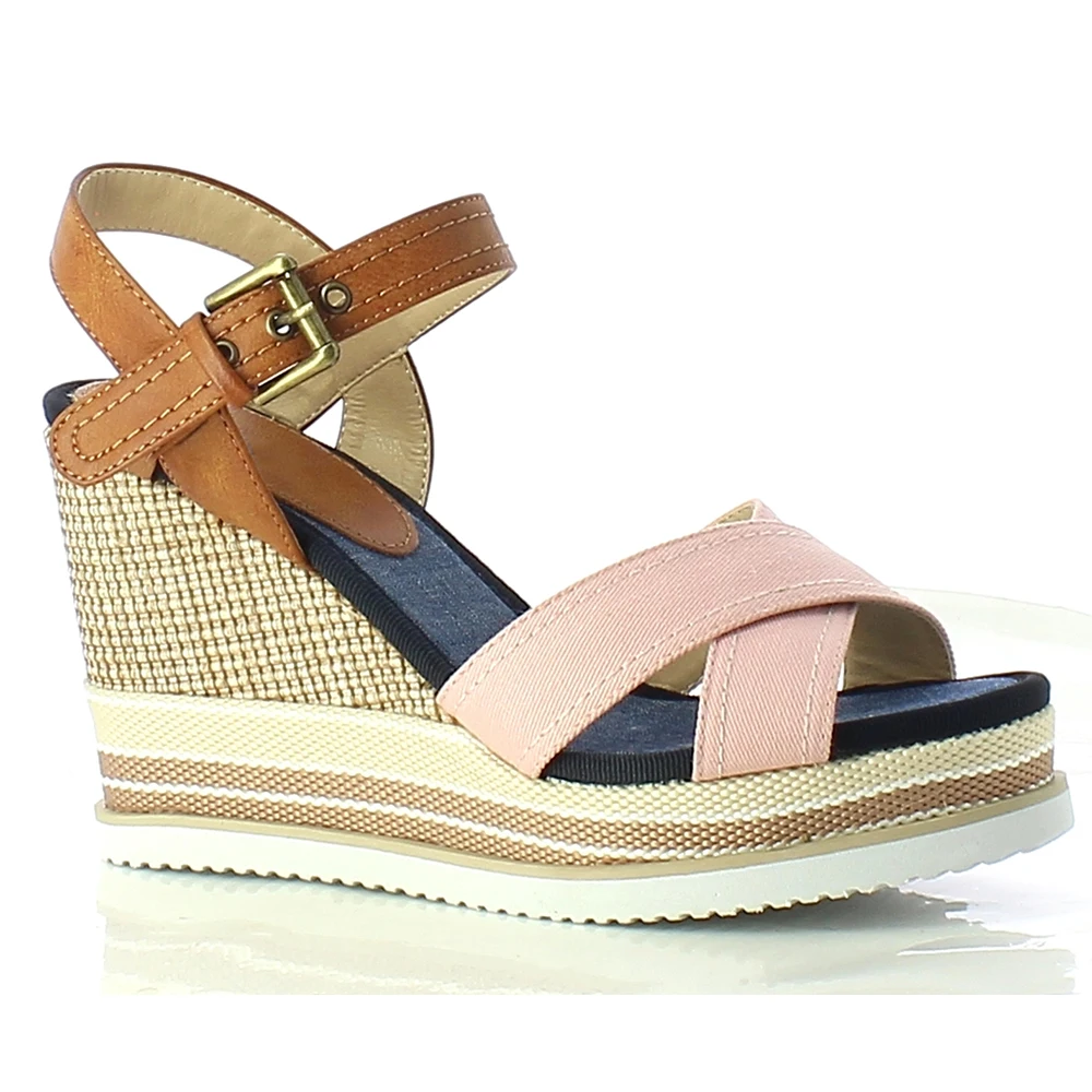 
Wholesale Hot Sale Fashion New Design Women Colorful Rope Wedge Sandals 