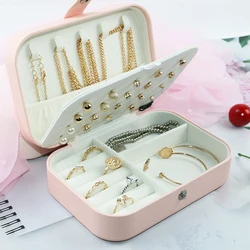 Jewels Storage Box Travel Jewelry Storage Box Earring Ring Necklace Girls PU Leather Jewelry Case Organizer Jewellery Box