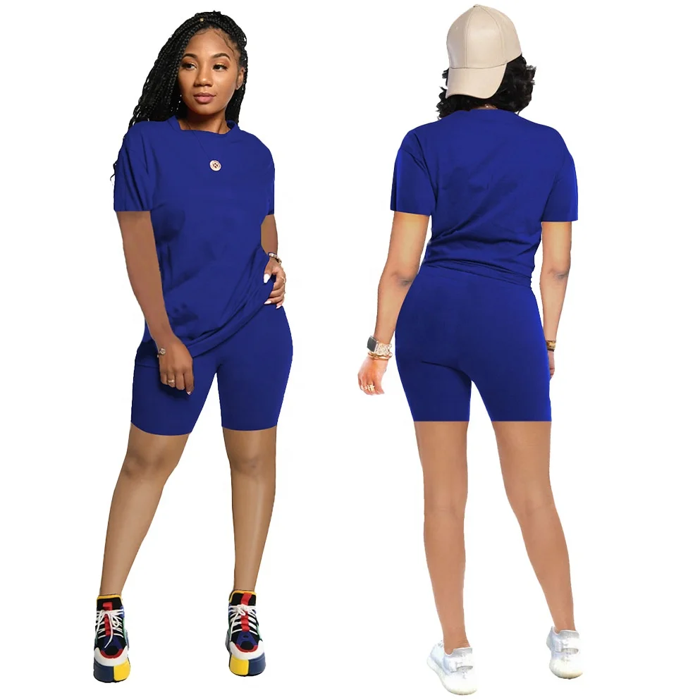 

MT57-9683-1 2021 hot product suit ladies solid color two-piece suit summer casual wear women's clothing