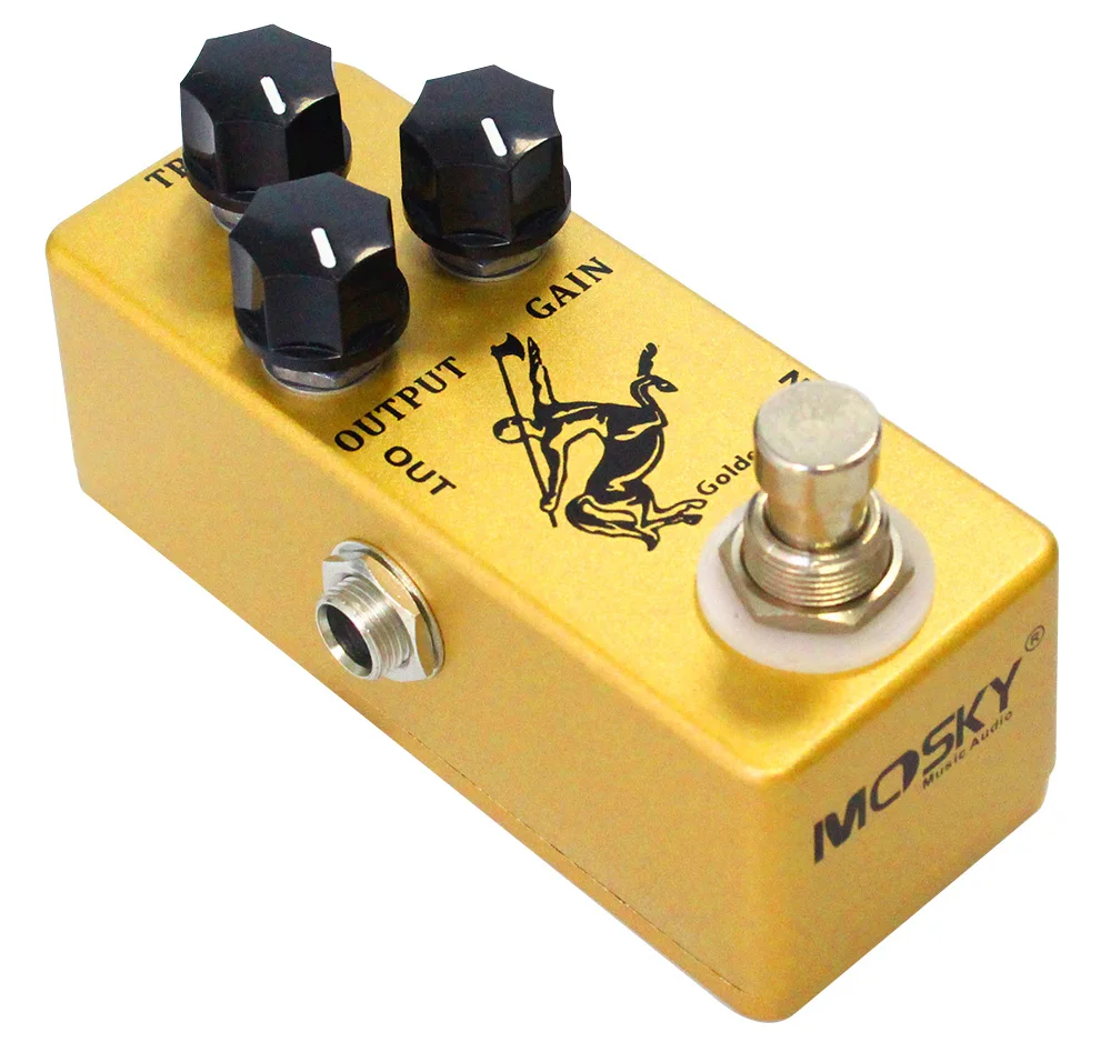 

Mini Overdrive Pedal Effect Golden Horse Full Metal Shell True Bypass