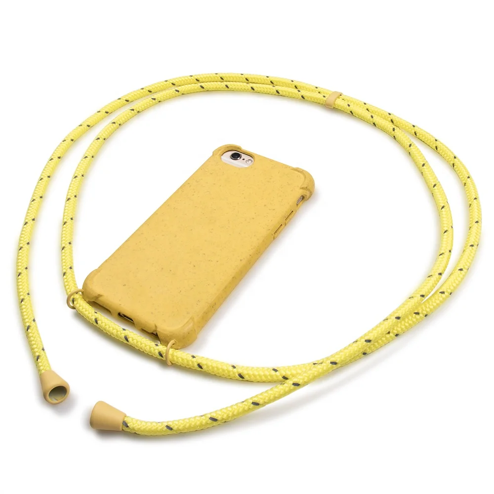 

Custom 100% Biodegradable Crossbody Lanyard Phone Case for iPhone 11 Pro Max cell phone case with necklace