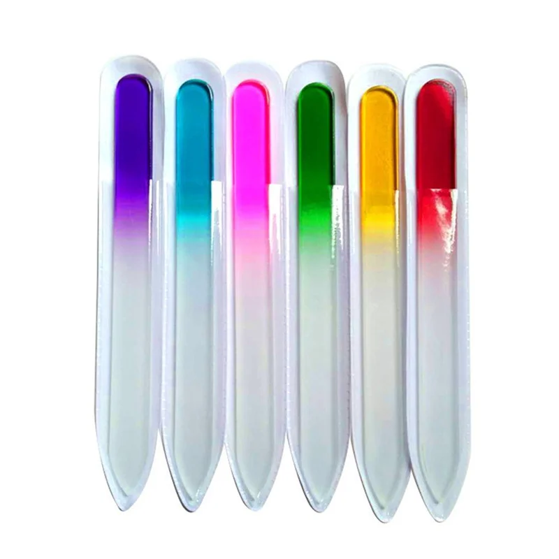 

Stock Personalized Durable Crystal Glass Nail File Personalised Nail Polish Tool Nail File
