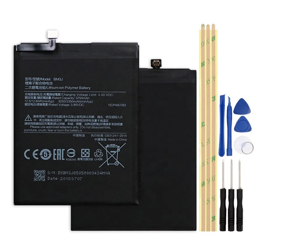 

3350mAh Factory Lowest Price Mobile Phone Battery replacement For Xiaomi MI 8 Lite MI8 Lite BM3J Original lithium batteries