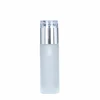 Factory supply frosted pump spray cosmetic lotion glass bottles