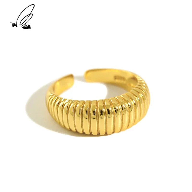 

18K Gold Plated 925 Sterling Silver Chunky Dome Ring Wholesale