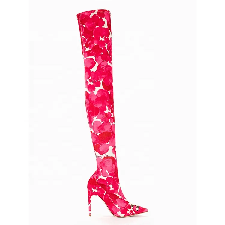 

OEM factory direct Over the knee rhinestone thigh high stiletto boots sexy long boots for women