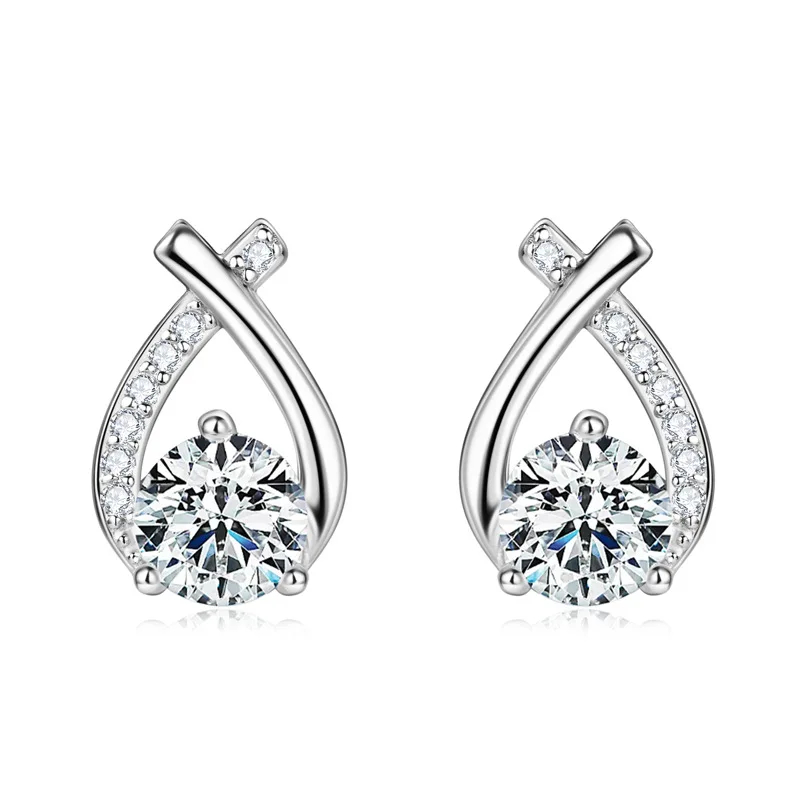 Fashion Moissanite Earrings 925 Sterling Silver Screw Back Studs D Color VVS Diamond for Women Luxury Wholesale Jewelry With GRA