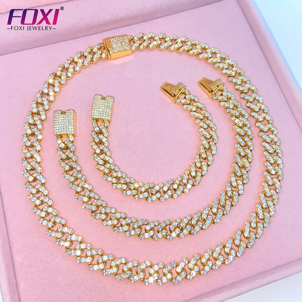 

Foot Jewelry Wholesale Waterproof 18k 14k Gold Miami Hip Hop Bing Iced Out Cuban Link Chain Anklet