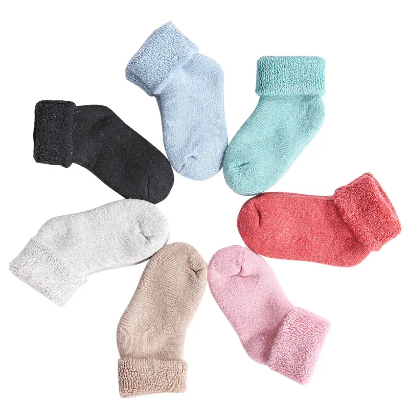 

children socks warm socks Autumn and winter new big circle thick wool socks school students nap