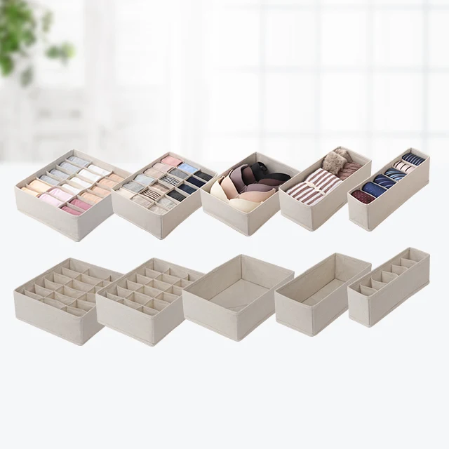 

SHIMOYAMA Foldable Fabric Storage Box Collapsible Clothing Organizer XL Size 18 grids