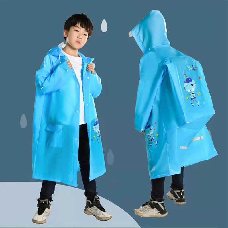 

Wholesale Reusable Kids Rain Coat Cartoon Waterproof Rainwear EVA Cute Children Raincoat, Pink,yellow,blue,green