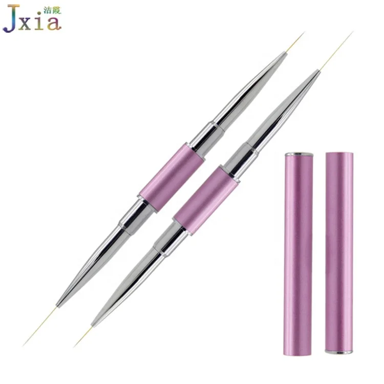 

Jiexia Rose Pink Metal Handle Extremely Thin Nylon Hairs Nail Art Fine Liner Brush