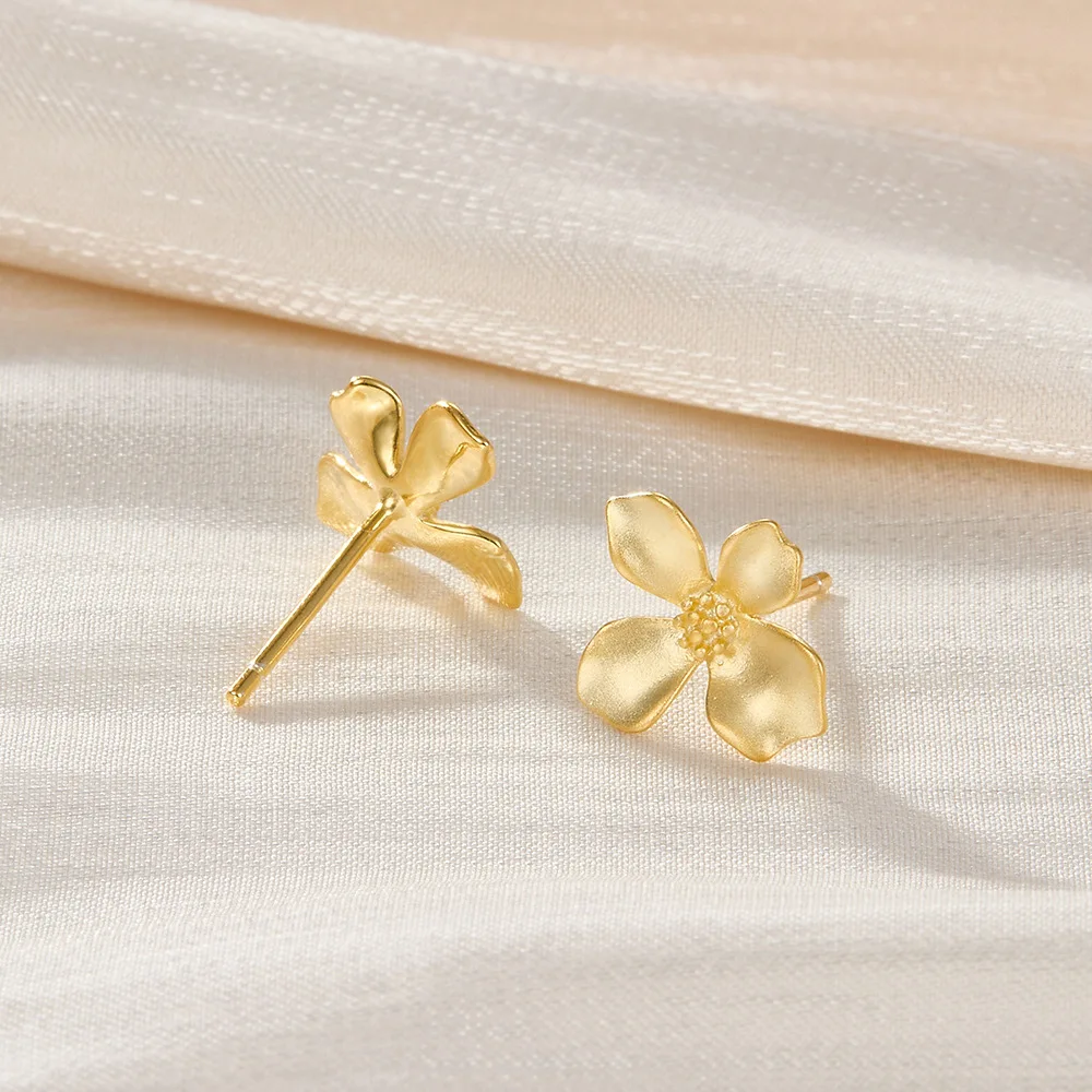

fashion 925 sterling silver stud earring jewelry 18K gold plated sterling silver stud earrings for women