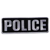 Embroidery Cloth Fabric Police Vest Patch Black and White for Military Police Tactical Vest Jacket Plate Carrier Back Panel