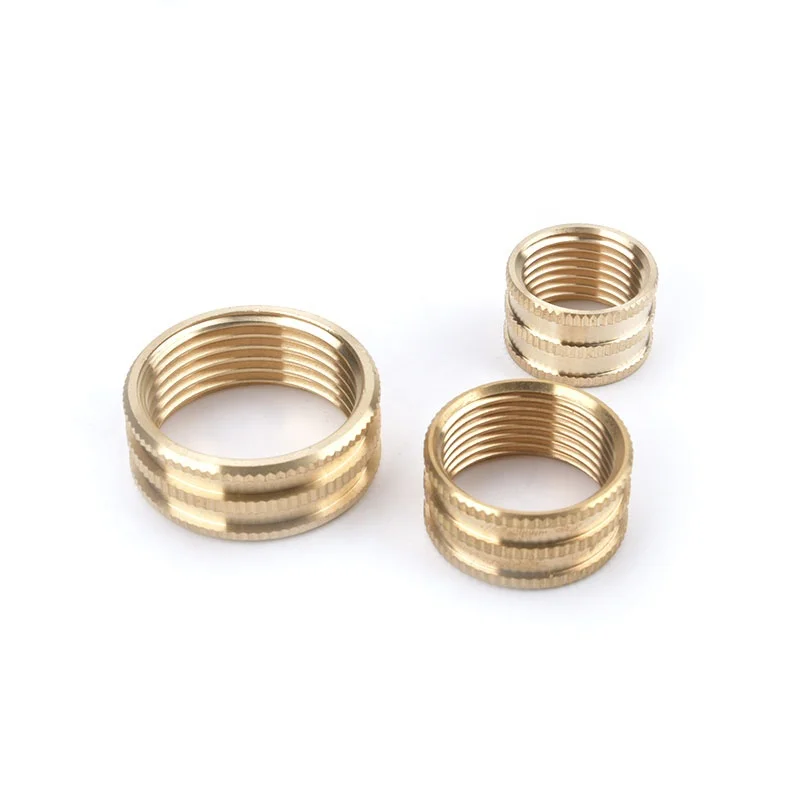 
Customized Knurled Brass Round Ring Nut With Inner Threaded 